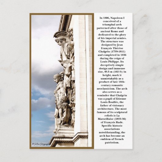 Arc DE Triomphe Briefkaart (Voorkant)