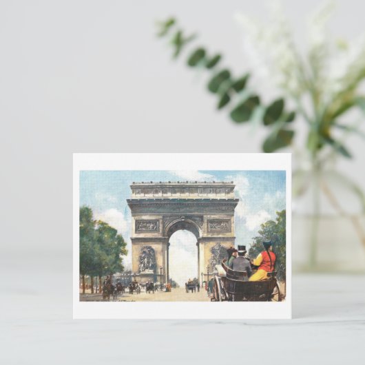  Arc de Triomphe Briefkaart (Staand voorkant)