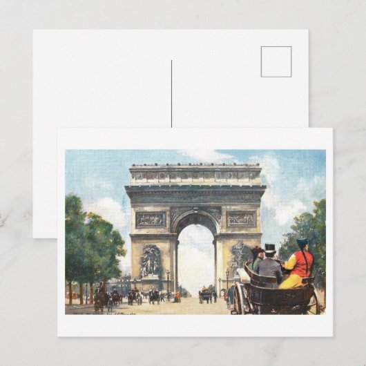 Arc de Triomphe Briefkaart (Voorkant / Achterkant)