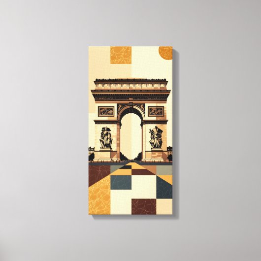Arc De Triomphe Canvas Afdruk (Voorkant)