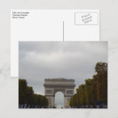 Arc de Triomphe Champs Elysee Parijs Frankrijk Briefkaart (Voorkant / Achterkant)