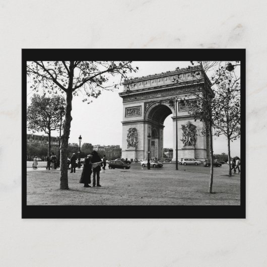 Arc de Triomphe de l'Étoile, Parijs, Frankrijk Briefkaart (Voorkant)