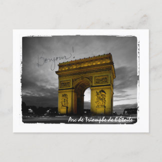 Arc de Triomphe de l'Étoile Paris Frankrijk Briefkaart