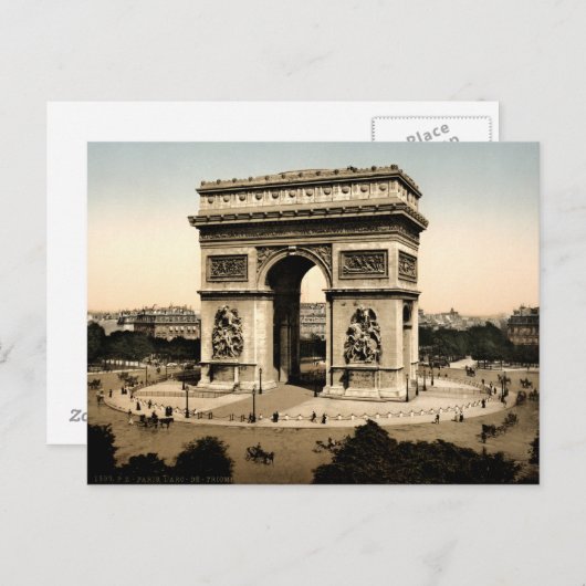 Arc de Triomphe de l'Étoile Paris Frankrijk Briefkaart (Voorkant / Achterkant)