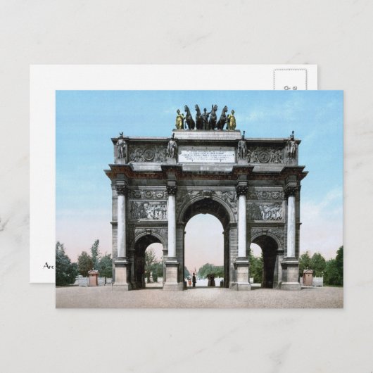 Arc de Triomphe du Carrousel Briefkaart (Voorkant / Achterkant)