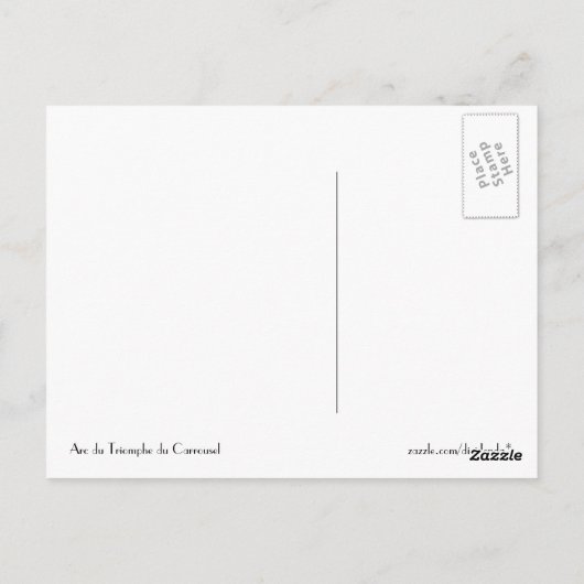 Arc de Triomphe du Carrousel Briefkaart (Achterkant)