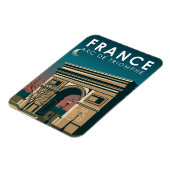 Arc de Triomphe France Retro Travel Art  Magneet (Linkerzijde)