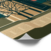 Arc de Triomphe France Retro Travel Art  Poster (Hoek)