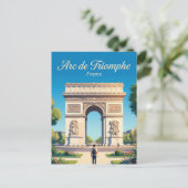 Arc de Triomphe Frankrijk Briefkaart (Staand voorkant)