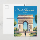 Arc de Triomphe Frankrijk Briefkaart (Voorkant / Achterkant)