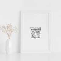 Arc de Triomphe Hand getekende illustratie Art Pos