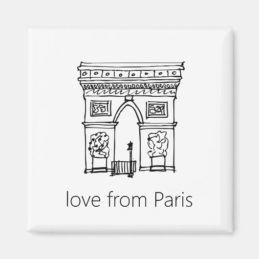 Arc de Triomphe Hand getrokken illustratie Magneet (Voorkant)