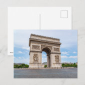 Arc de Triomphe in Parijs, Frankrijk Briefkaart (Voorkant / Achterkant)