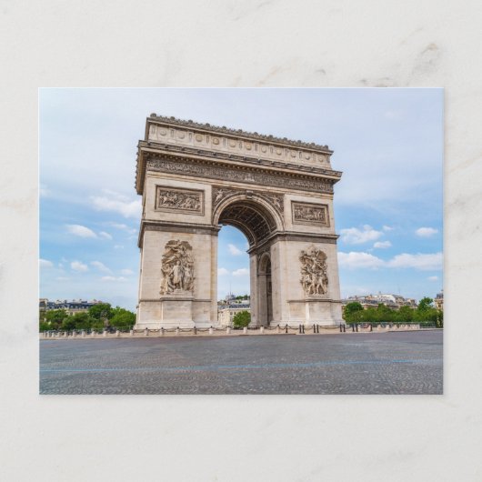 Arc de Triomphe in Parijs, Frankrijk Briefkaart (Voorkant)