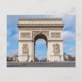 Arc de Triomphe in Parijs, Frankrijk Briefkaart (Voorkant)