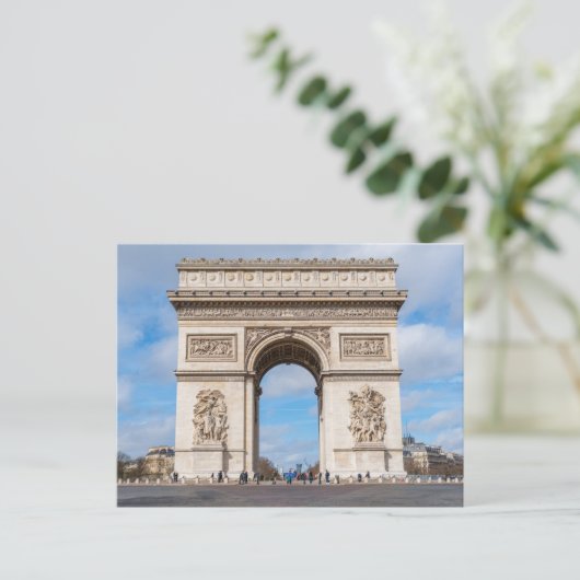 Arc de Triomphe in Parijs, Frankrijk Briefkaart (Staand voorkant)