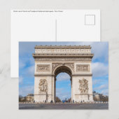 Arc de Triomphe in Parijs, Frankrijk Briefkaart (Voorkant / Achterkant)
