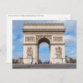 Arc de Triomphe in Parijs, Frankrijk Briefkaart