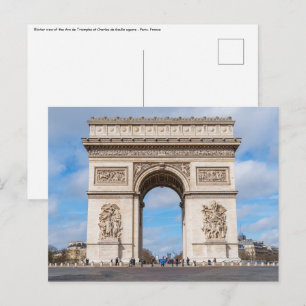 Arc de Triomphe in Parijs, Frankrijk Briefkaart
