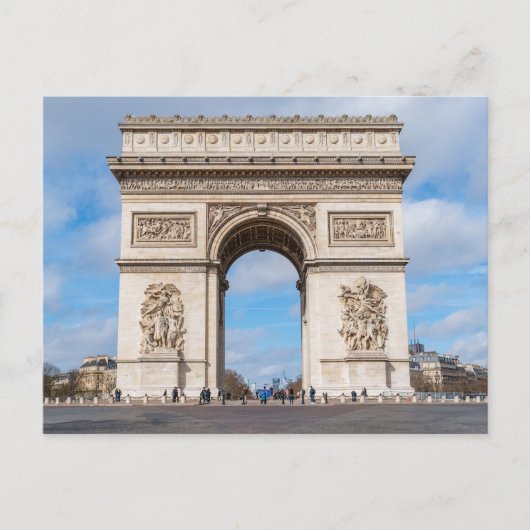 Arc de Triomphe in Parijs, Frankrijk Briefkaart (Voorkant)