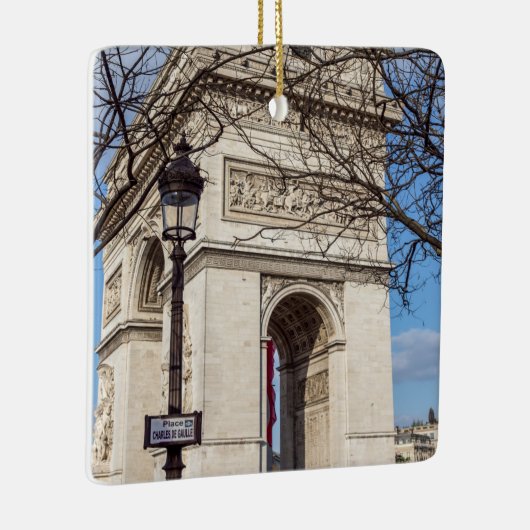 Arc de Triomphe in Parijs, Frankrijk Keramisch Ornament (Rechts)