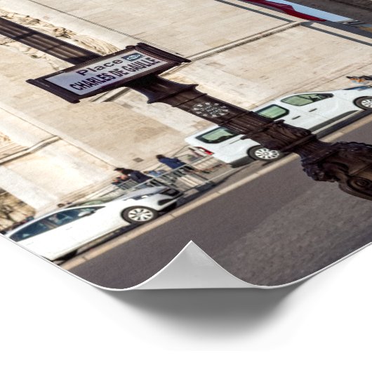 Arc de Triomphe in Parijs, Frankrijk Poster (Hoek)