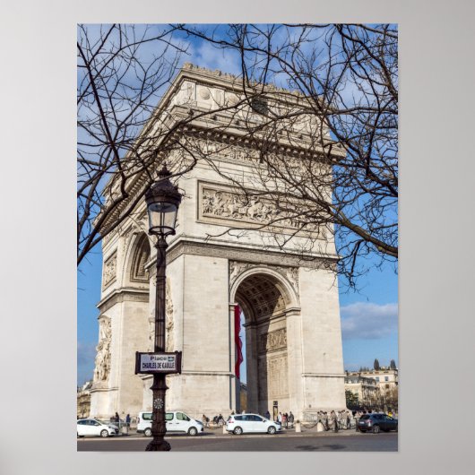 Arc de Triomphe in Parijs, Frankrijk Poster (Voorkant)