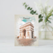 Arc de Triomphe in waterverf briefkaart (Staand voorkant)