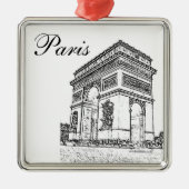 Arc de Triomphe Metalen Ornament (Voorkant)