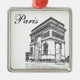 Arc de Triomphe Metalen Ornament