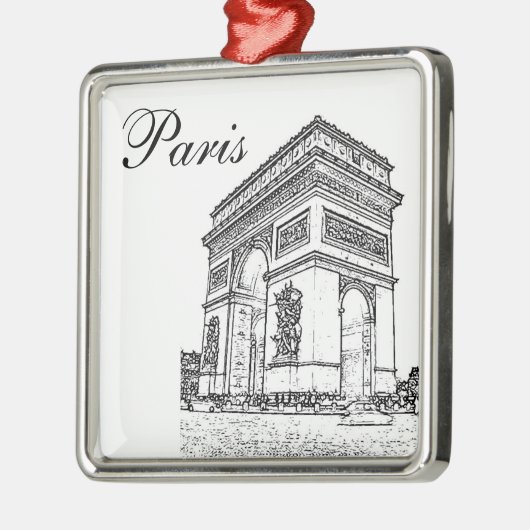 Arc de Triomphe Metalen Ornament (Links)