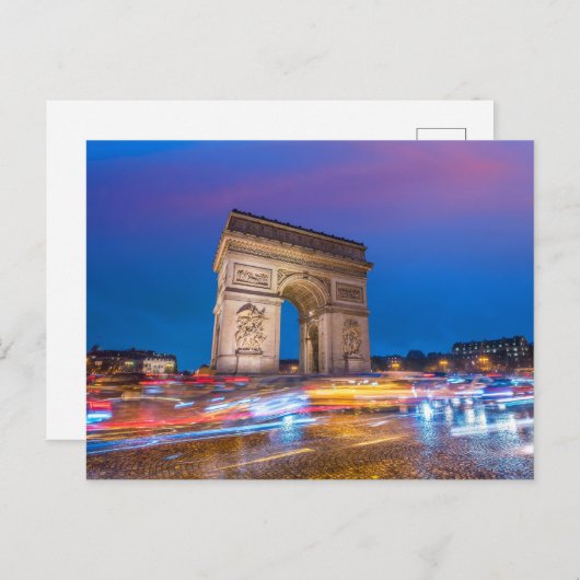 Arc de Triomphe | Nationaal monument | Parijs Fran Briefkaart (Voorkant / Achterkant)
