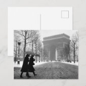 Arc de Triomphe neige - 1940 - Robert Doisneau Briefkaart (Voorkant / Achterkant)
