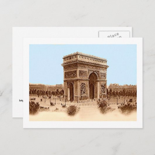  Arc de Triomphe Notecards Briefkaart (Voorkant / Achterkant)