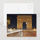 Arc De Triomphe, Parijs Briefkaart (Voorkant / Achterkant)