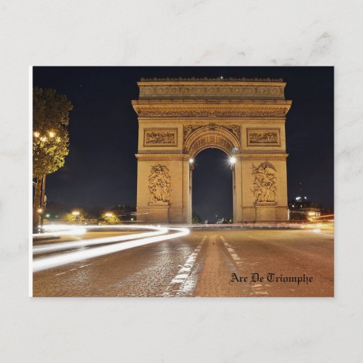 Arc De Triomphe, Parijs Briefkaart (Voorkant)