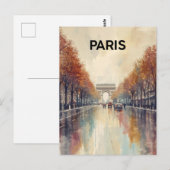 Arc de Triomphe Parijs Briefkaart (Voorkant / Achterkant)