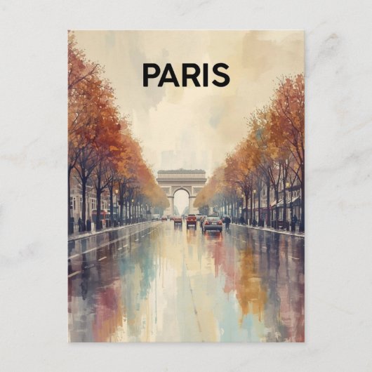 Arc de Triomphe Parijs Briefkaart (Voorkant)