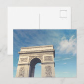 Arc de Triomphe Parijs Feestdagenkaart (Voorkant / Achterkant)
