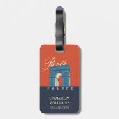 Arc de Triomphe | Parijs, Frankrijk Bagagelabel (Achterkant verticaal)