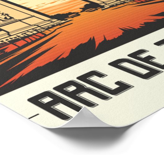 Arc de Triomphe Parijs Frankrijk Beroemde Reisplaa Poster (Hoek)