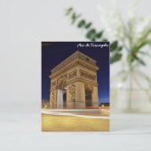 Arc de Triomphe, Parijs, Frankrijk Briefkaart (Staand voorkant)