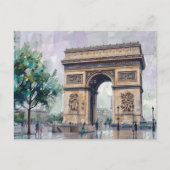 Arc de Triomphe, Parijs, Frankrijk Briefkaart (Voorkant)
