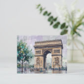 Arc de Triomphe, Parijs, Frankrijk Briefkaart (Staand voorkant)