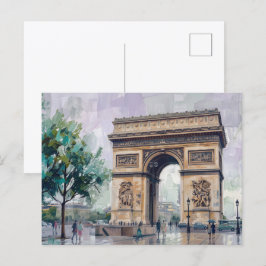 Arc de Triomphe, Parijs, Frankrijk Briefkaart