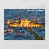 Arc de Triomphe, Parijs, Frankrijk Briefkaart (Voorkant)