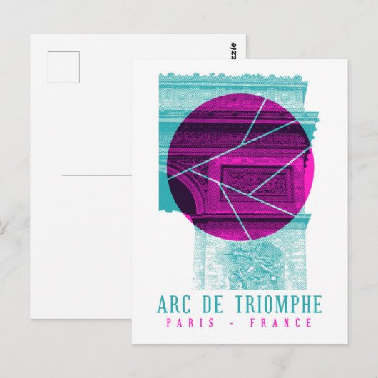 Arc De Triomphe Parijs Frankrijk Briefkaart (Voorkant / Achterkant)