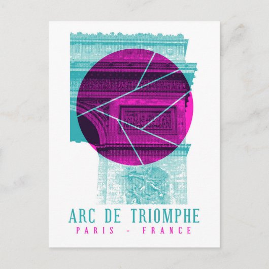 Arc De Triomphe Parijs Frankrijk Briefkaart (Voorkant)