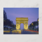 Arc de Triomphe, Parijs, Frankrijk; Briefkaart (Voorkant)