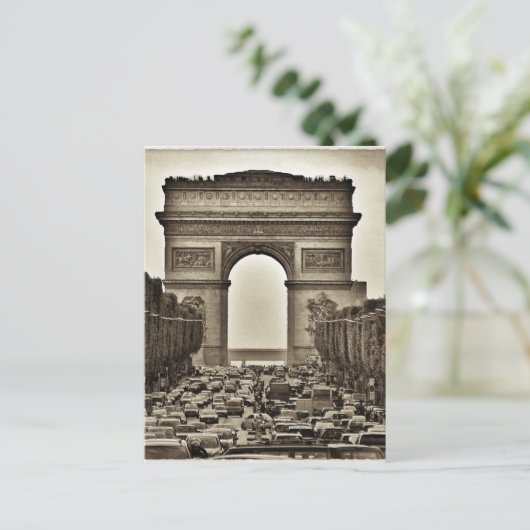 Arc de Triomphe, Parijs, Frankrijk Briefkaart (Staand voorkant)